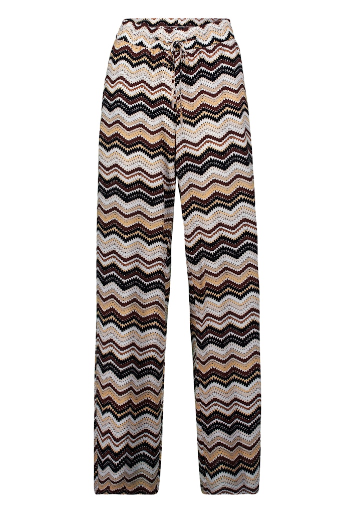Zero Damen Hosen Beigeblack