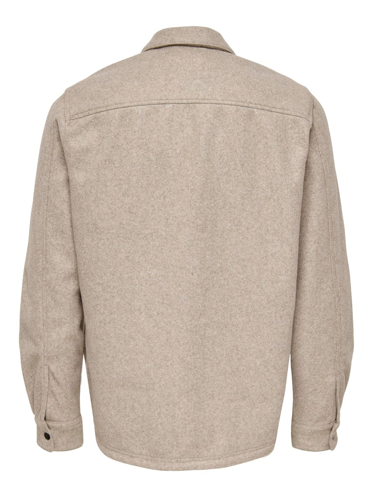 Only & Sons Herren Hemden lang Chinchilla