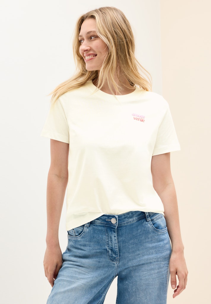 Cecil Damen T-Shirts  Vanilla W