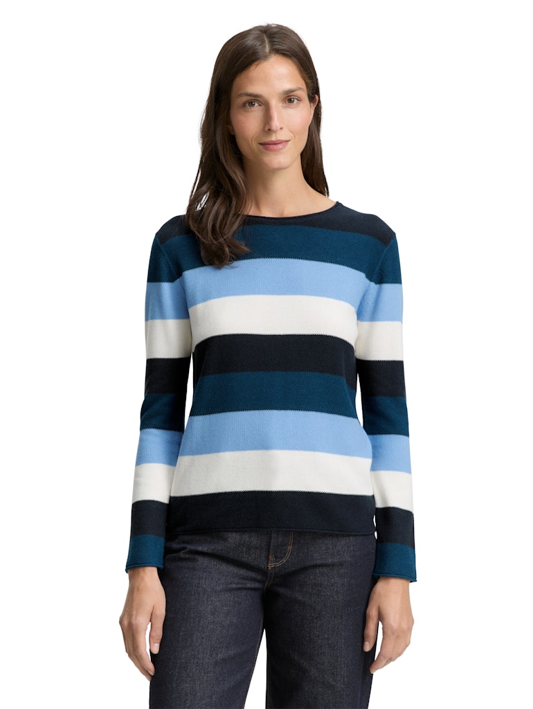 Tom Tailor Damen Sweatshirts Big Teal Knit S