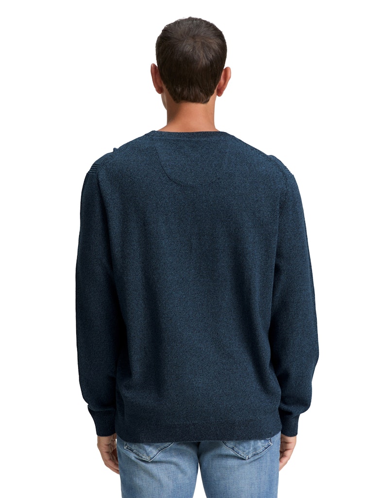 Tom Tailor Herren Pullover Real Teal Navy
