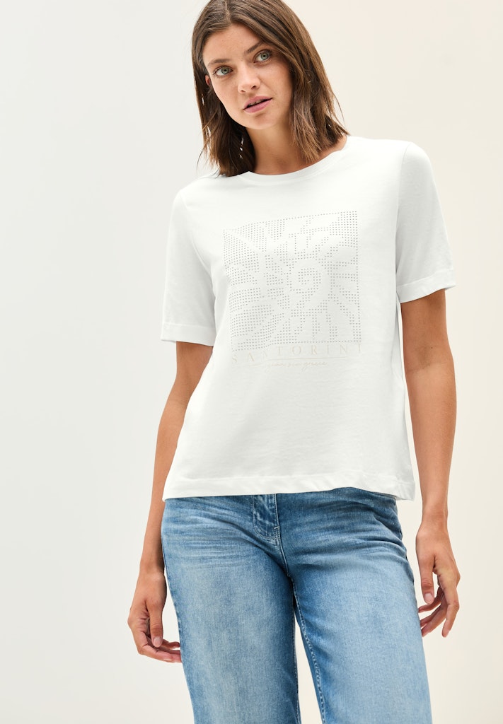 Cecil Damen T-Shirts  Vanilla W