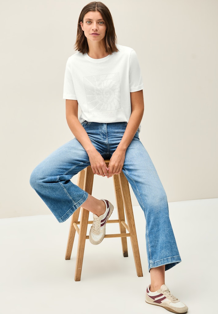 Cecil Damen T-Shirts  Vanilla W