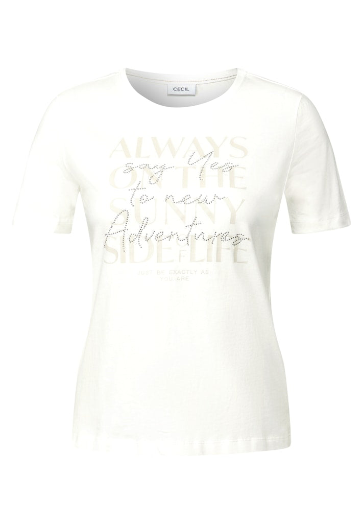 Cecil Damen T-Shirts  Vanilla W