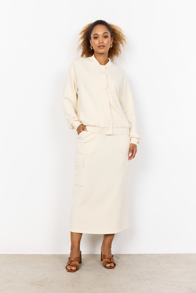 Soya Concept Damen Strickjacken Cream