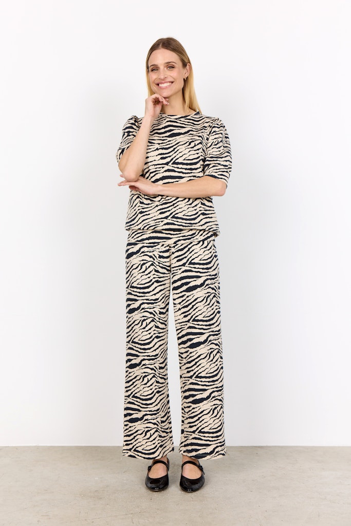 Soya Concept Damen Blusen Black Combi
