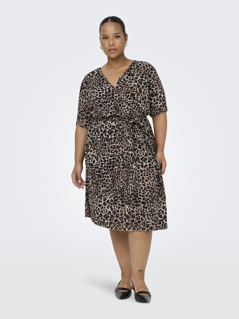 Only Caramkoma Damen Kleider Cuban Sand/Leo
