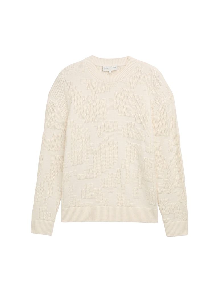 Tom Tailor denim Herren Pullover Gardenia White