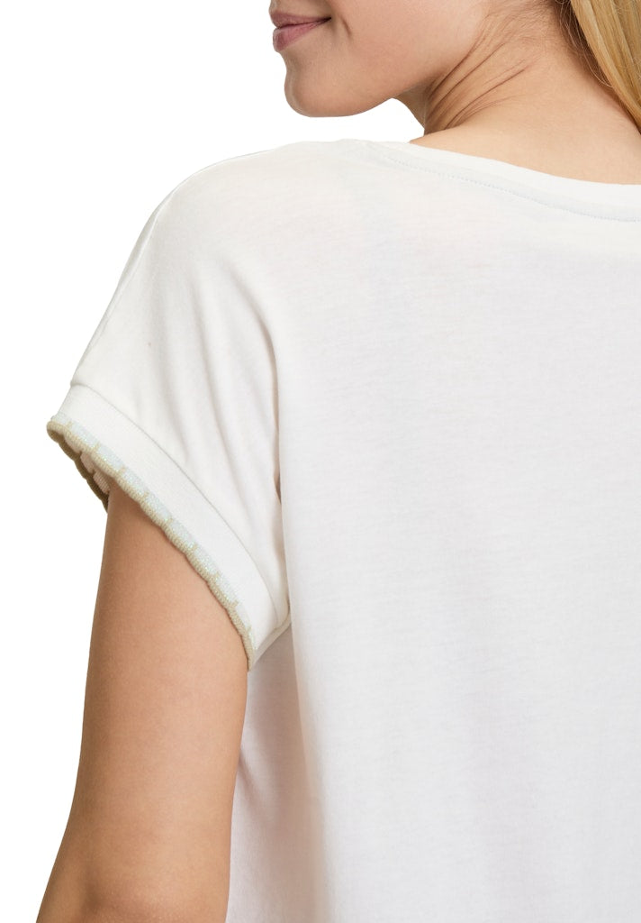 Cartoon Damen T-Shirts Patch Cream/Lig