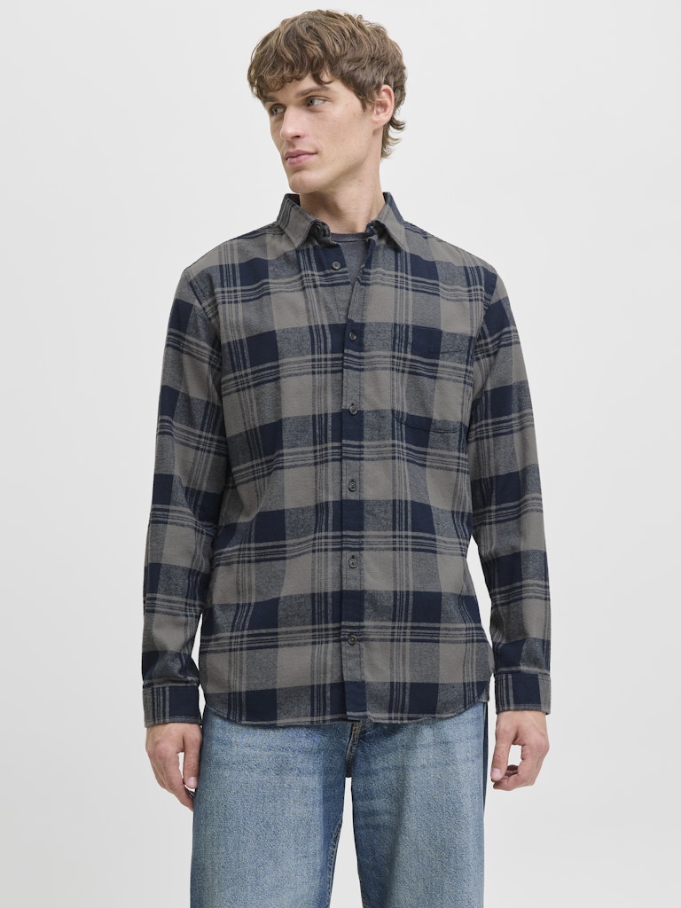 Jack & Jones Herren Hemden lang Navy Blazer