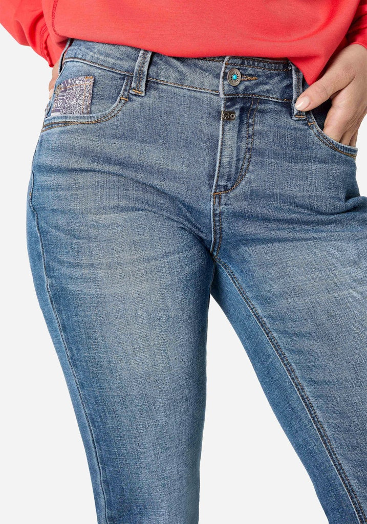 Timezone Damen Jeans  Mid Blue W