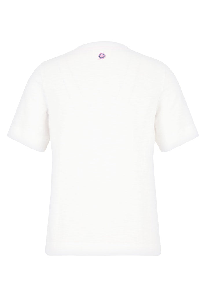 Cartoon Damen T-Shirts Patch Cream/Ros