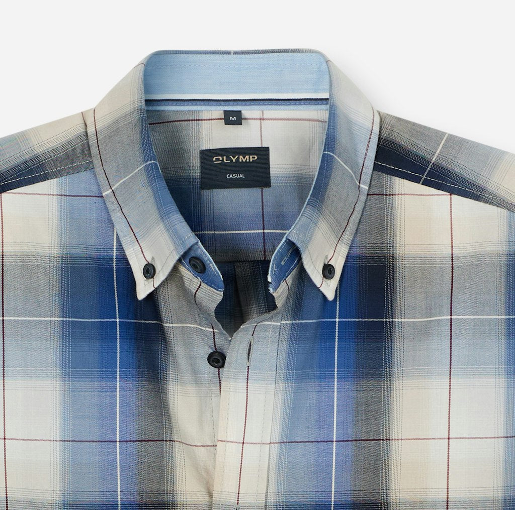 Olymp Herren Hemden Blau