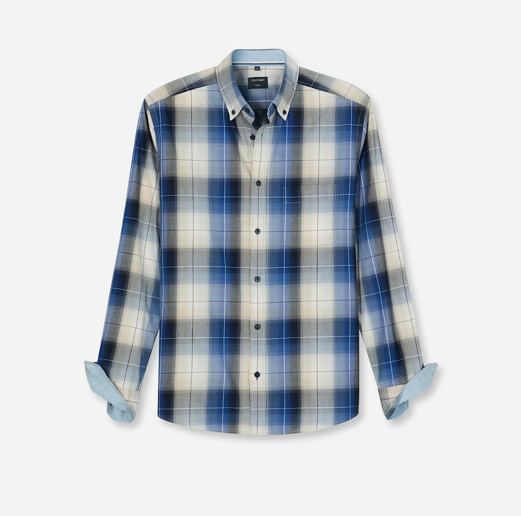 Olymp Herren Hemden Blau