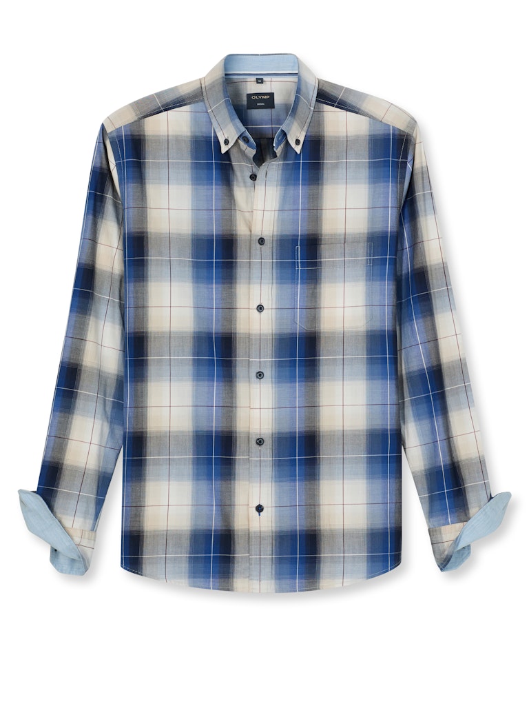 Olymp Herren Hemden Blau