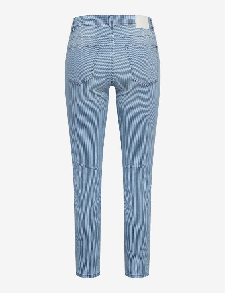 Brax Damen Jeans Used Light Blue