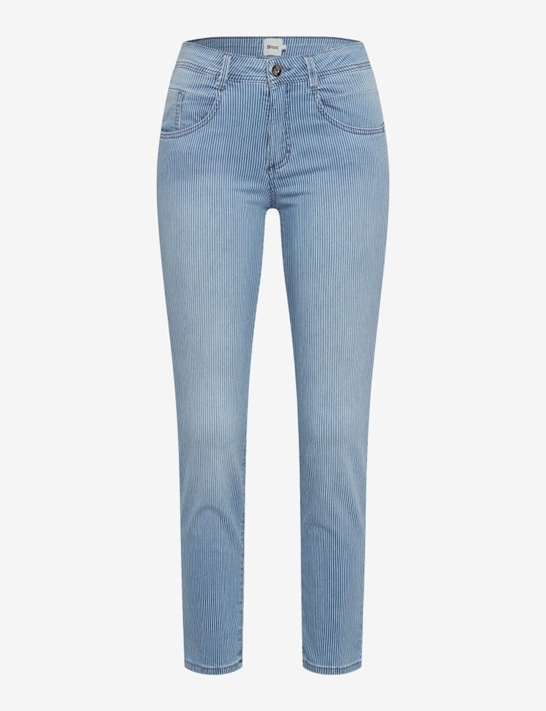 Brax Damen Jeans Used Light Blue