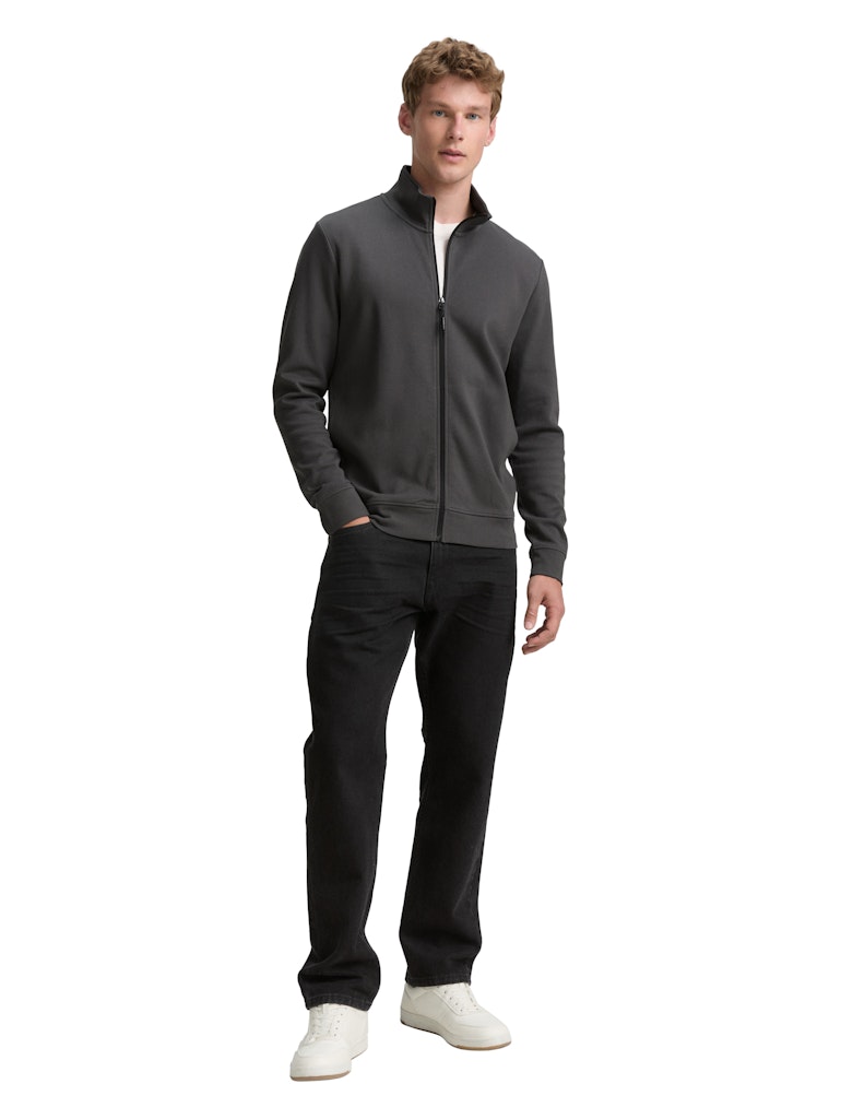 Tom Tailor denim Herren Sweatjacken Ash Grey