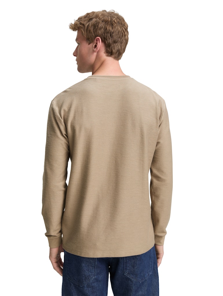 Tom Tailor denim Herren T-Shirts lang Roasted Nut Bro