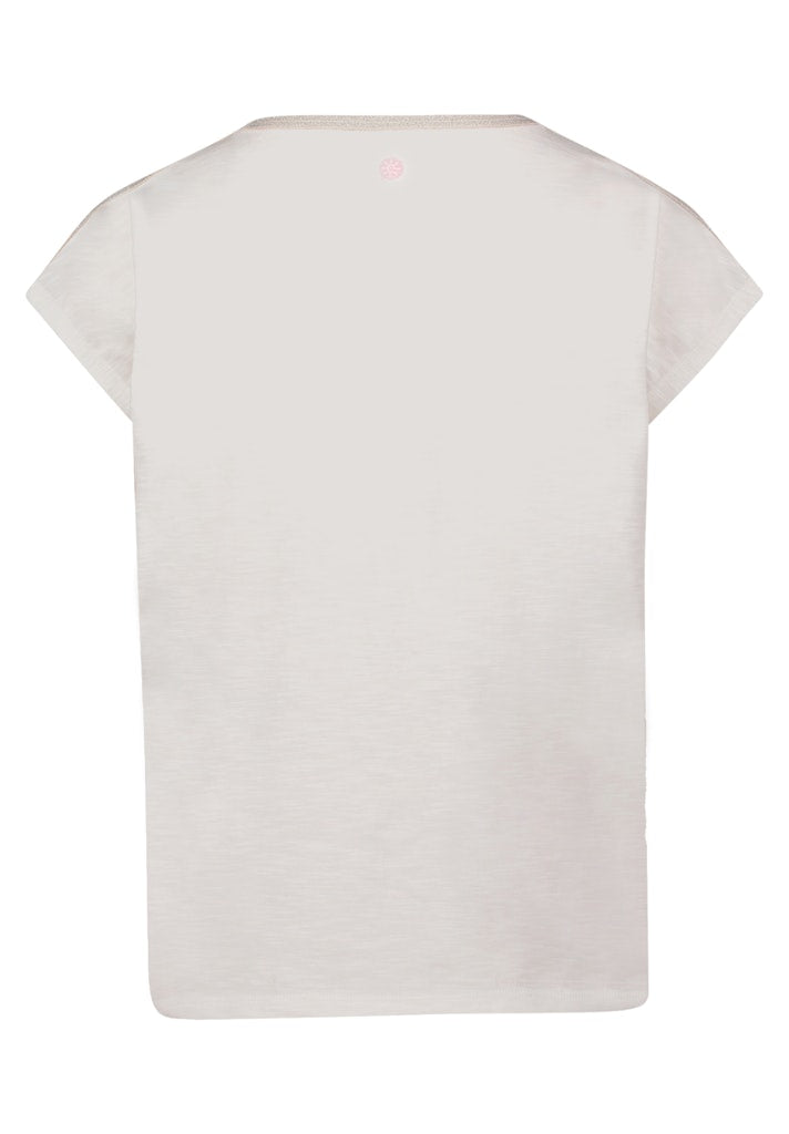 Cartoon Damen T-Shirts Patch Cream/Ros