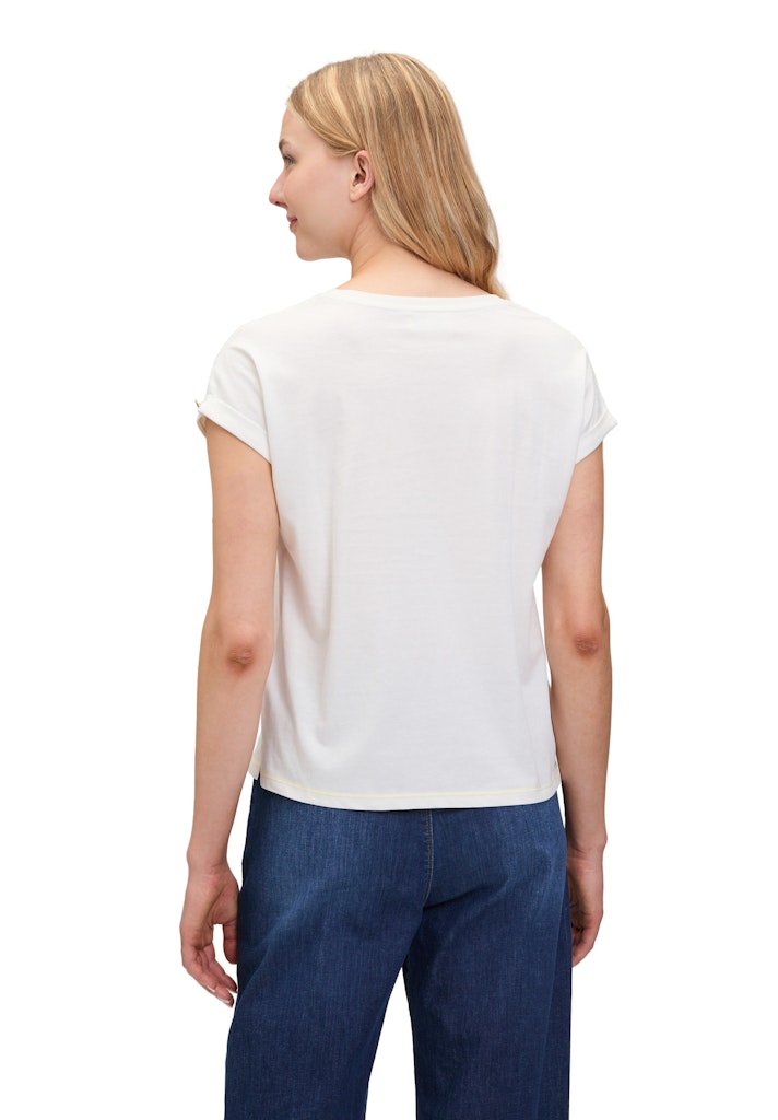 Cartoon Damen T-Shirts Patch Cream/Cre