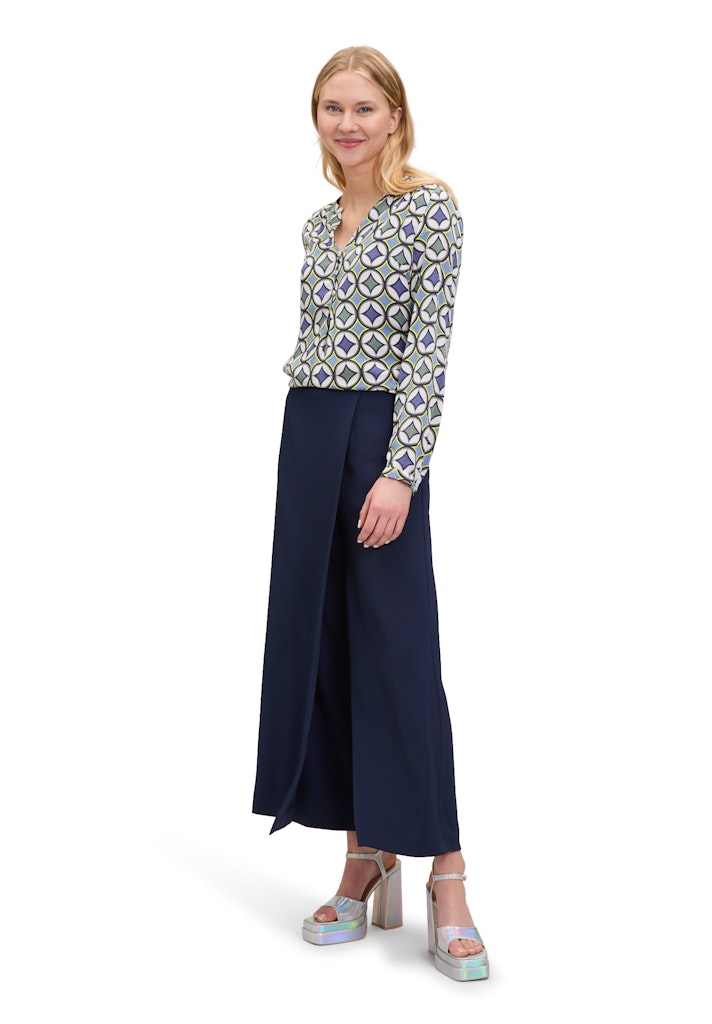 Cartoon Damen Blusen Blue/Green