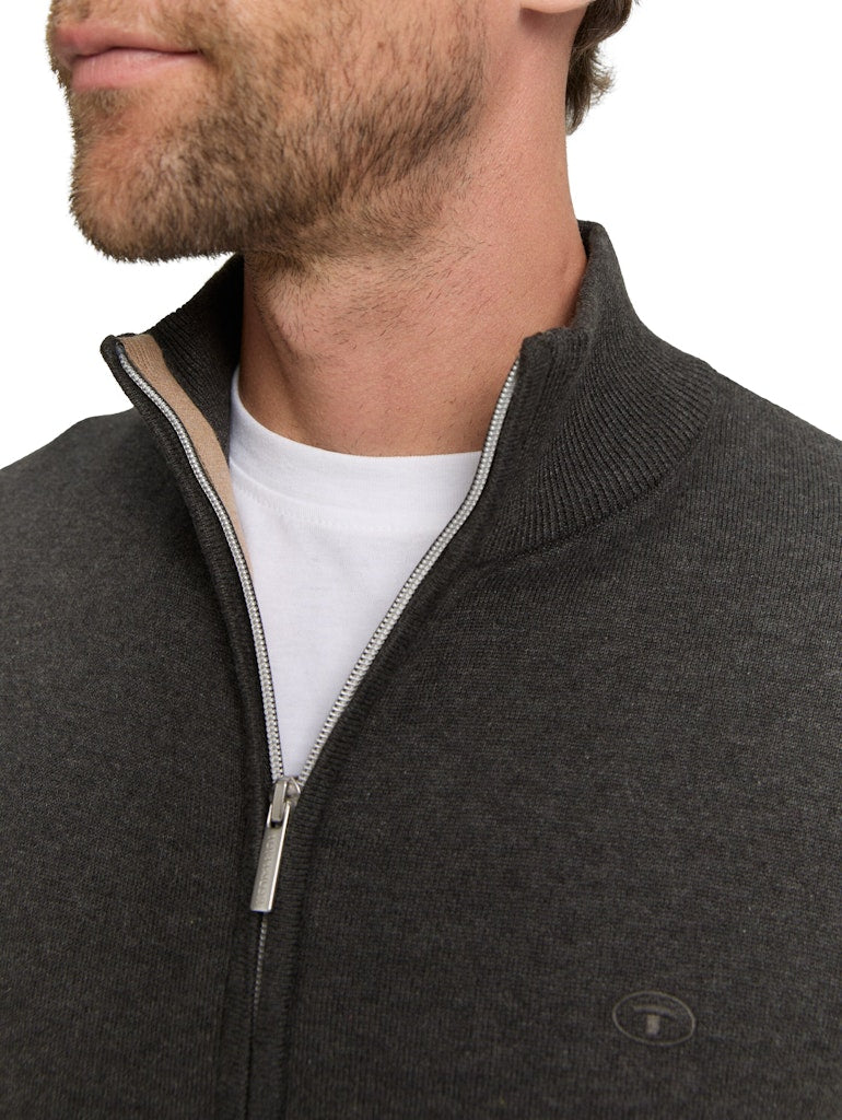 Tom Tailor Herren Pullover Black Grey Mela
