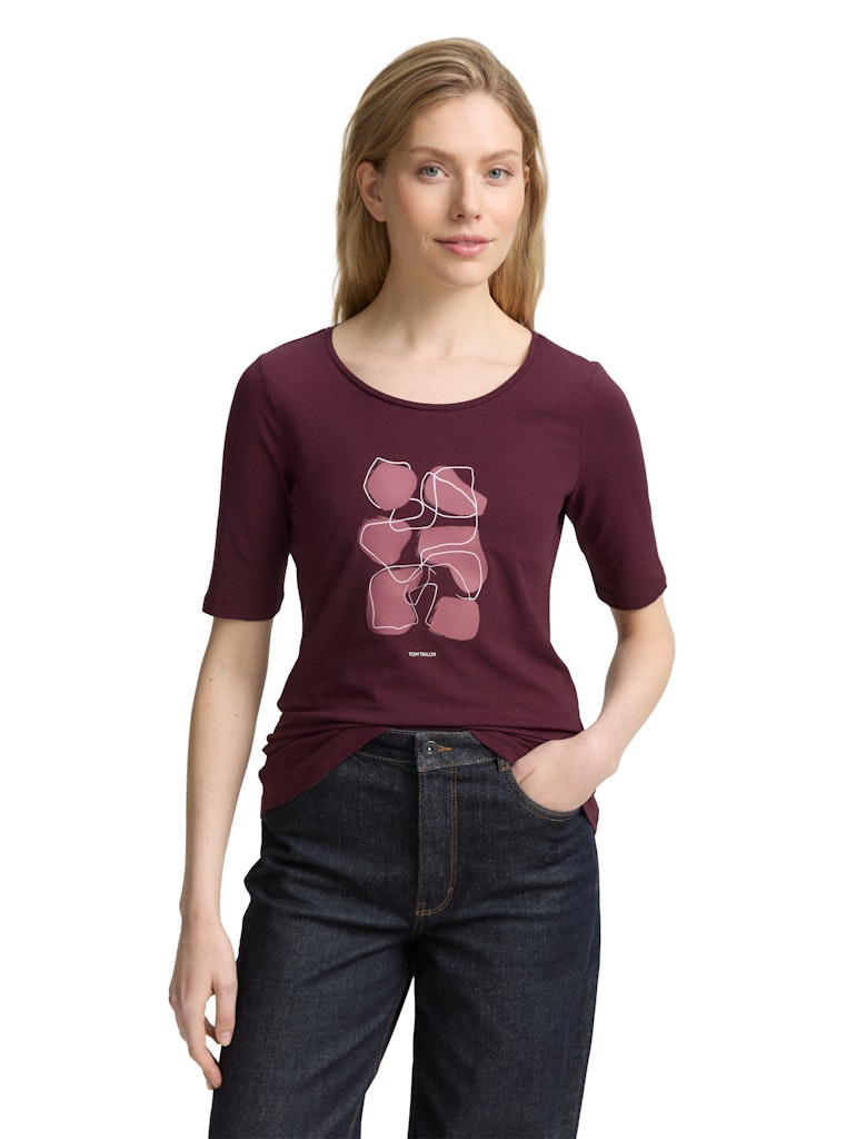 Tom Tailor Damen T-Shirts Bordeaux Red
