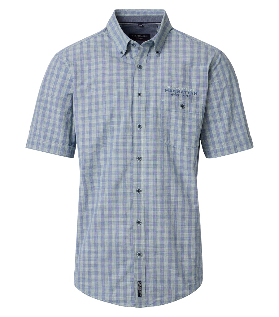 Casa Moda Herren Hemden kurz  Gruen