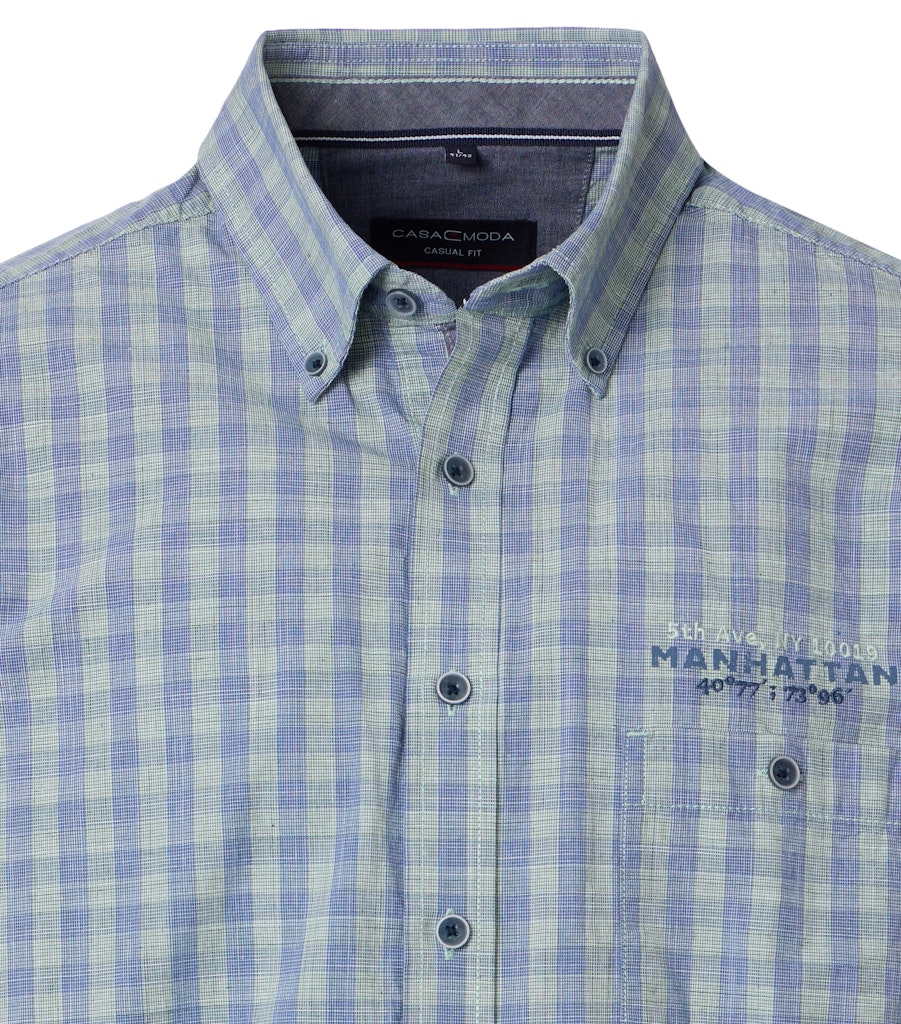 Casa Moda Herren Hemden kurz  Gruen