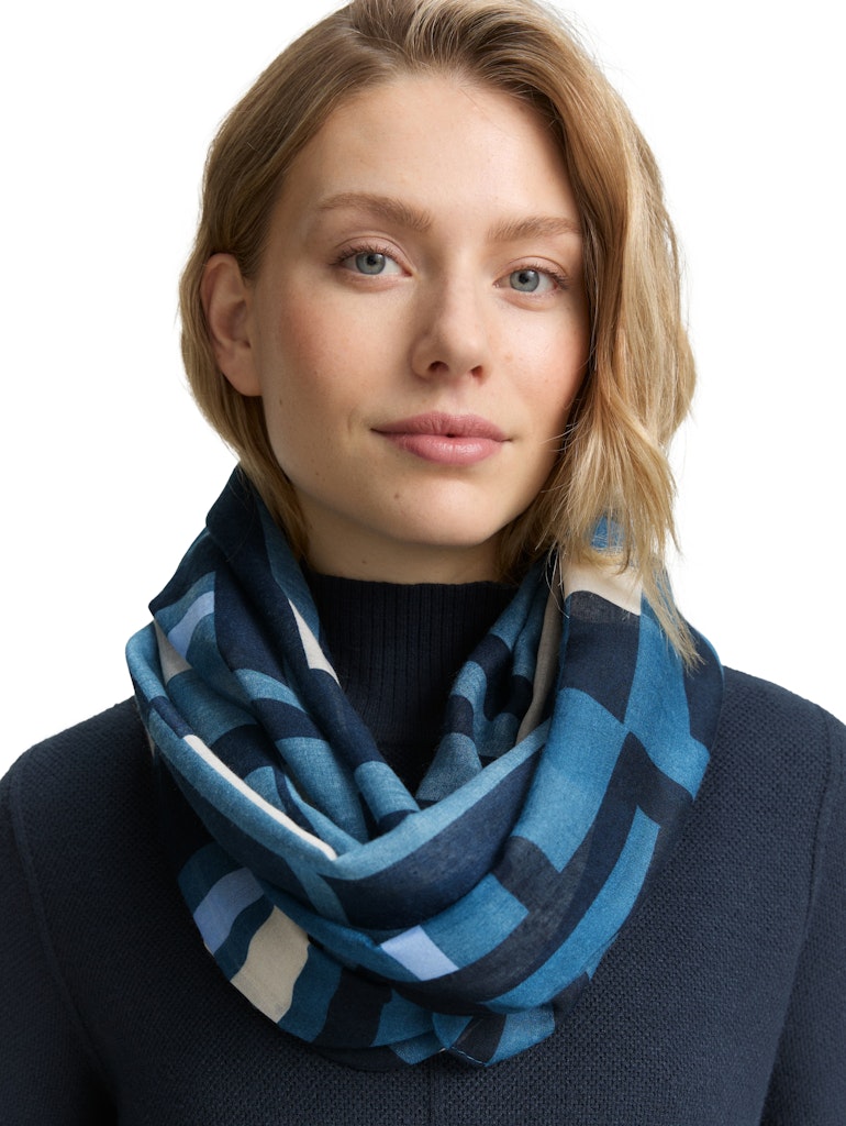 Tom Tailor Schal Teal Geometric