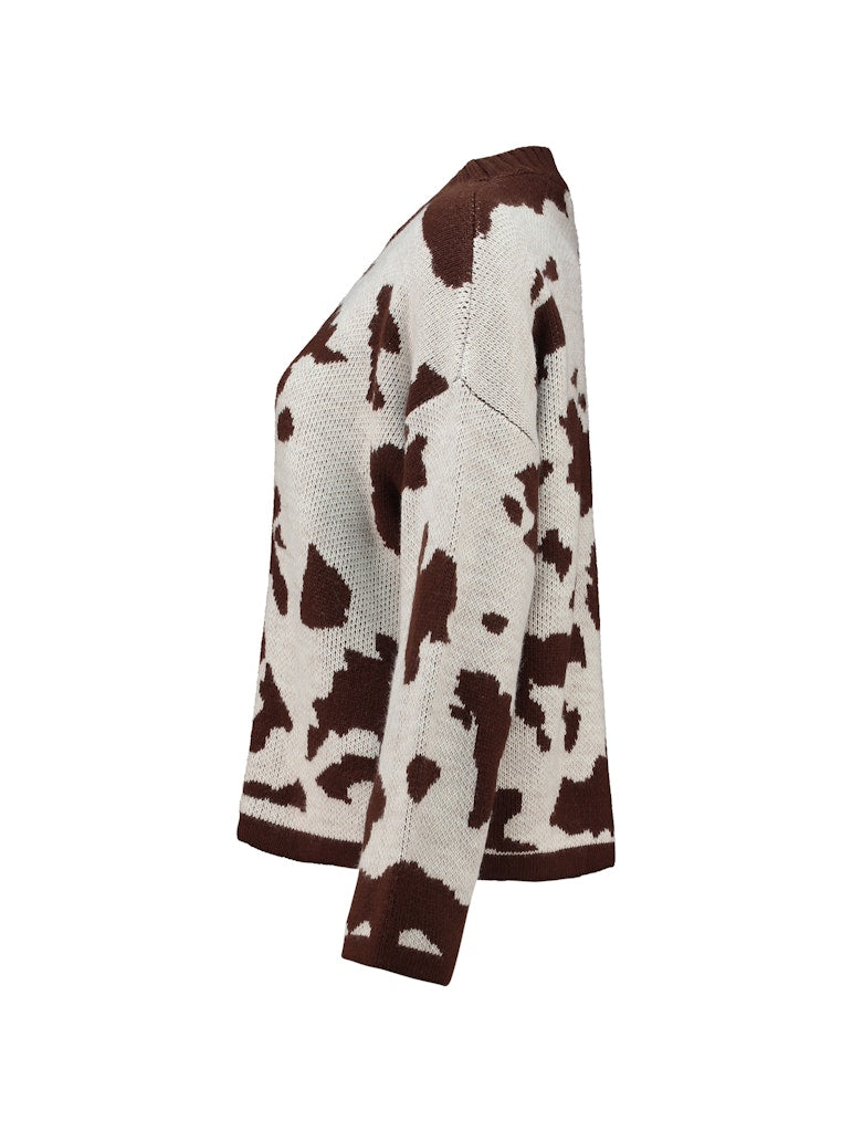 Haily's Damen Pullover Black/Brown Mix