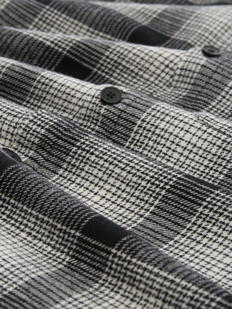 Tom Tailor denim Herren Hemden lang Black White Che