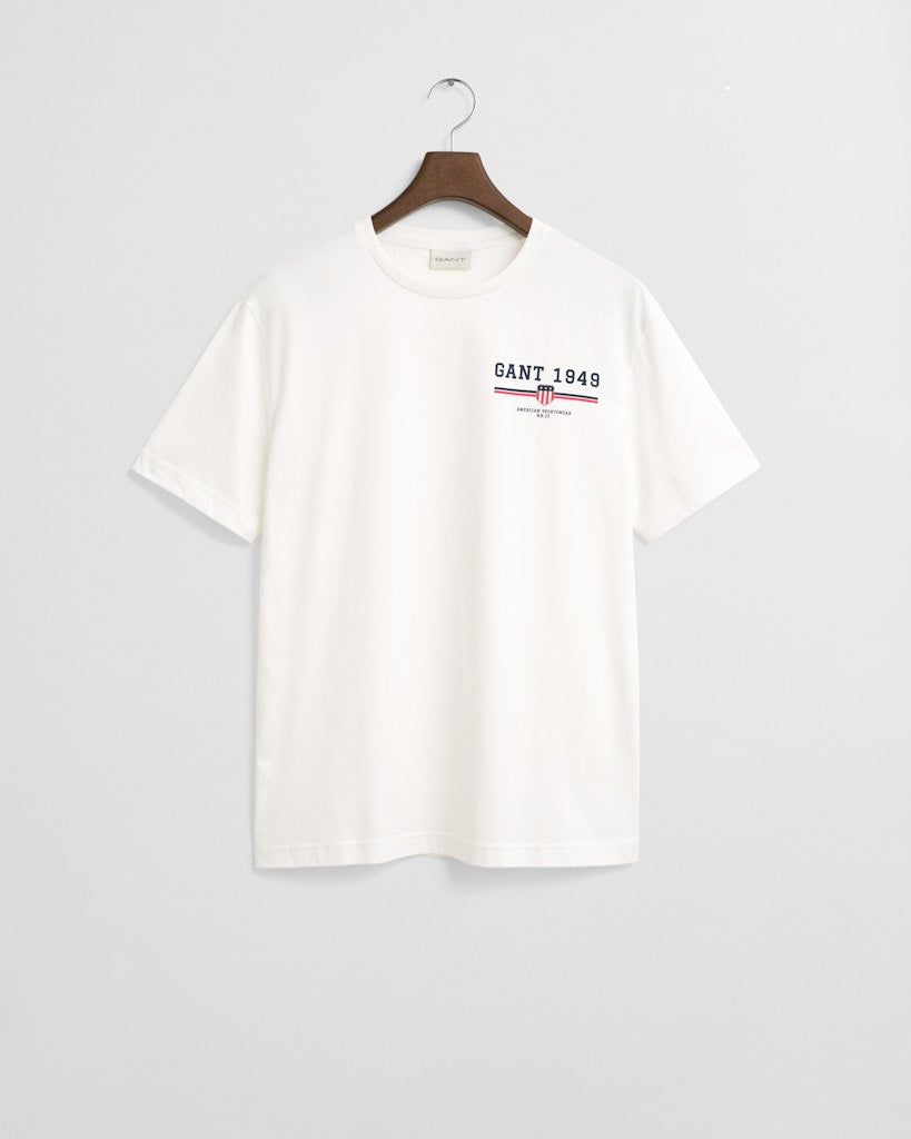 Gant Herren T-Shirts kurz  Eggshell