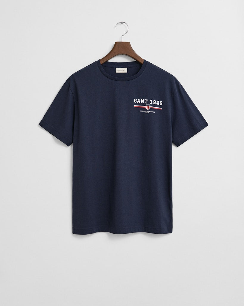 Gant Herren T-Shirts kurz  Evening Blu