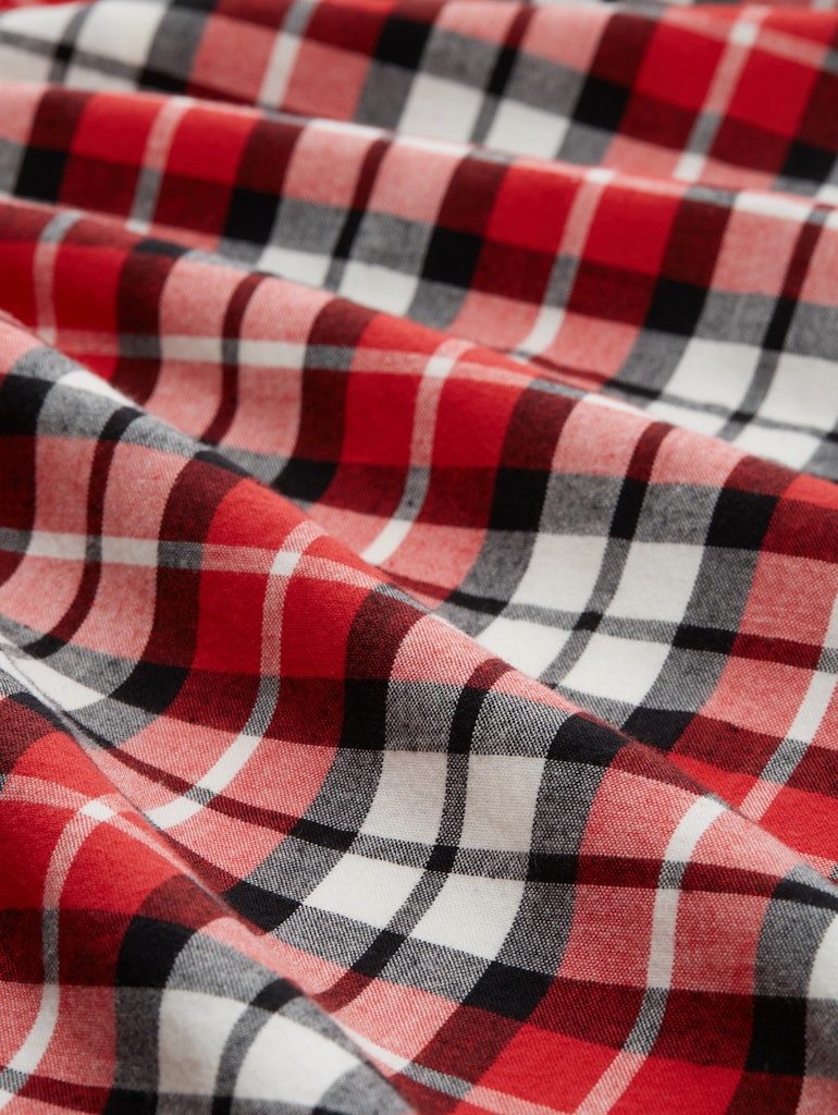 Tom Tailor denim Herren Hemden lang Red Colorful Ch