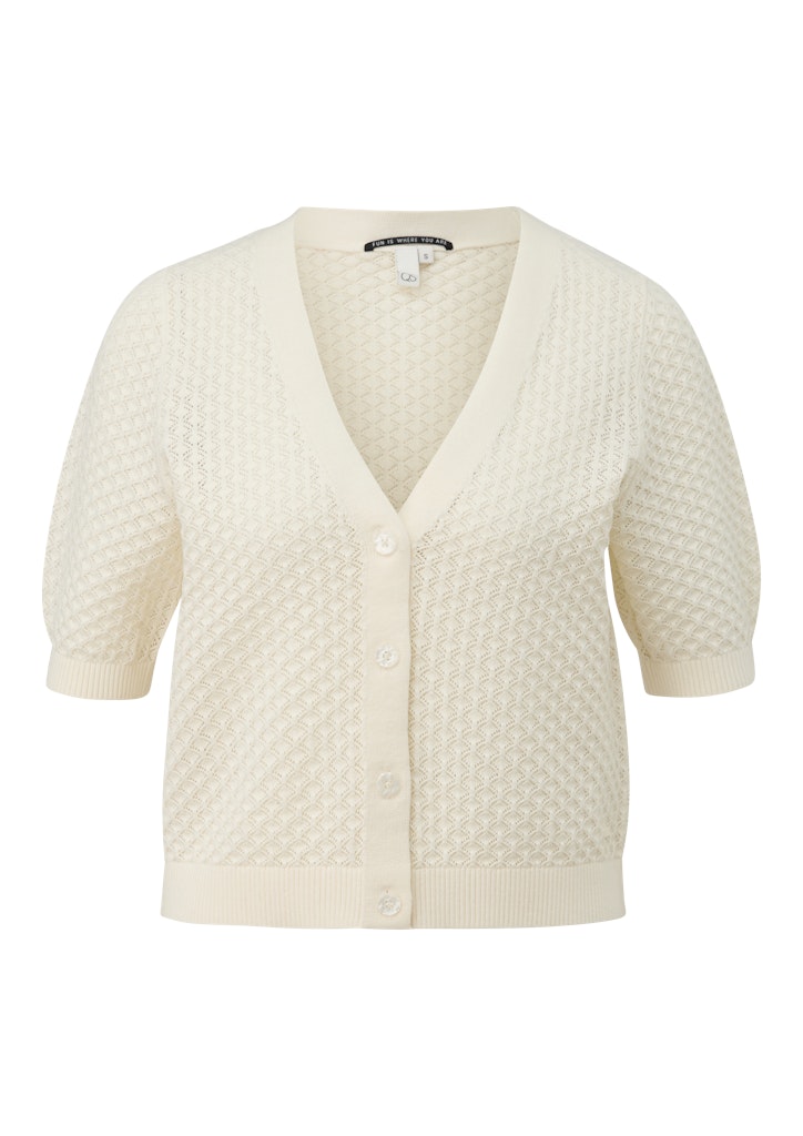 QS by S.Oliver Damen Strickjacken White