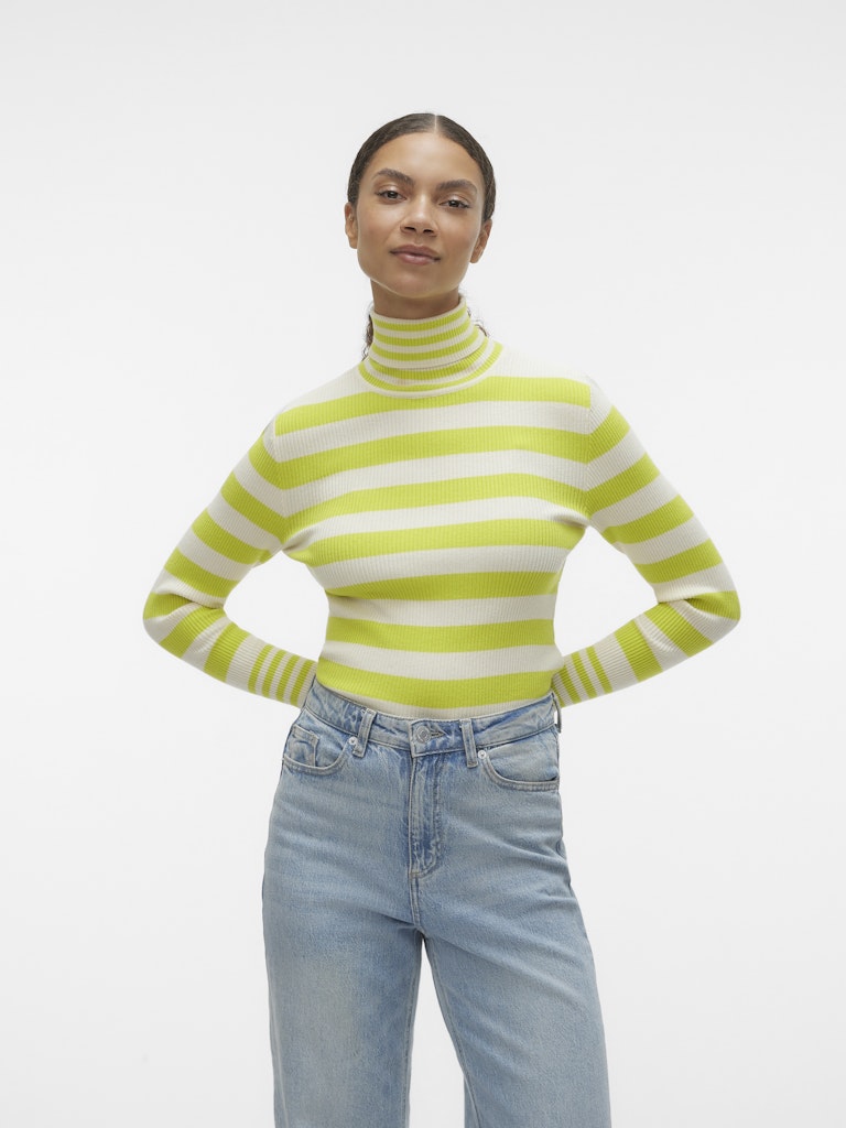 Vero Moda Damen Pullover Birch/W. Sulphu