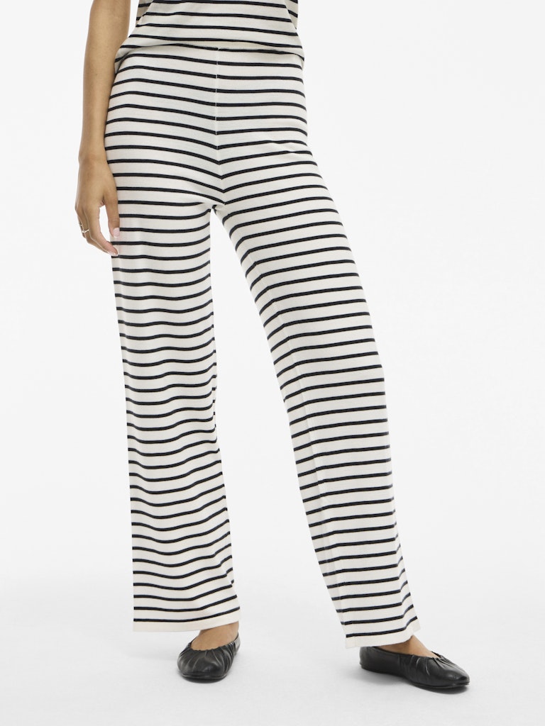 Vila Damen Hosen Cloud Dancer/Bl