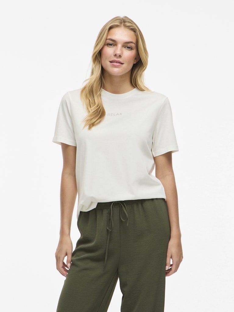 Vila Damen T-Shirts Snow White/Rela