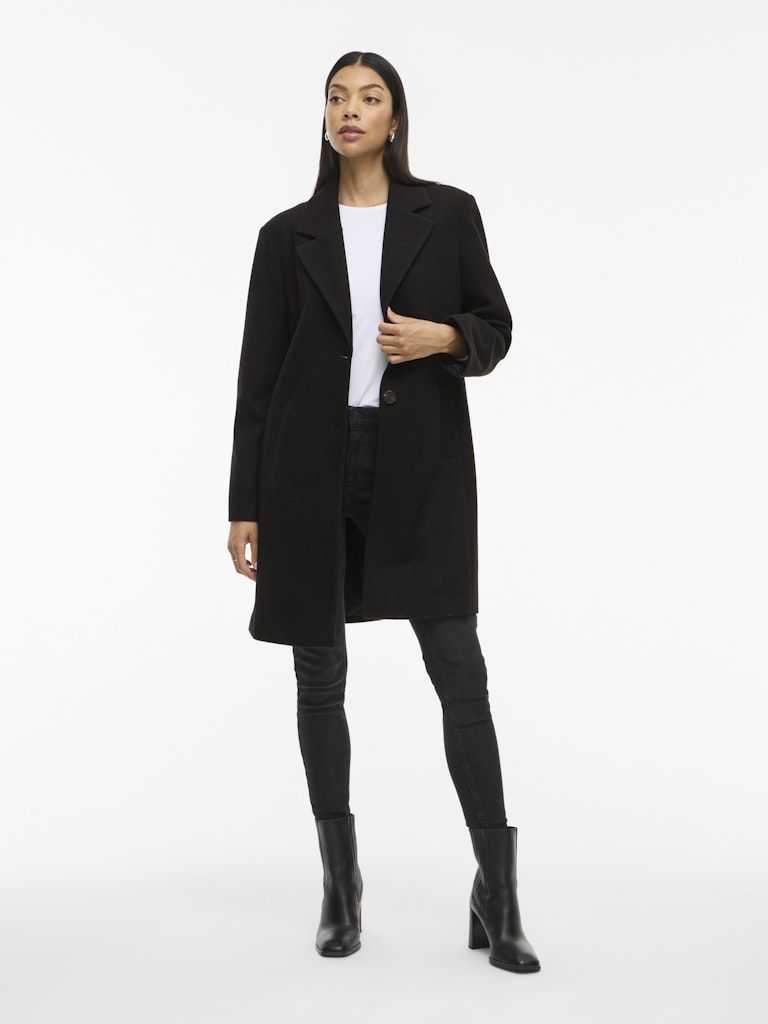 Vila Damen Mantel Black Beauty