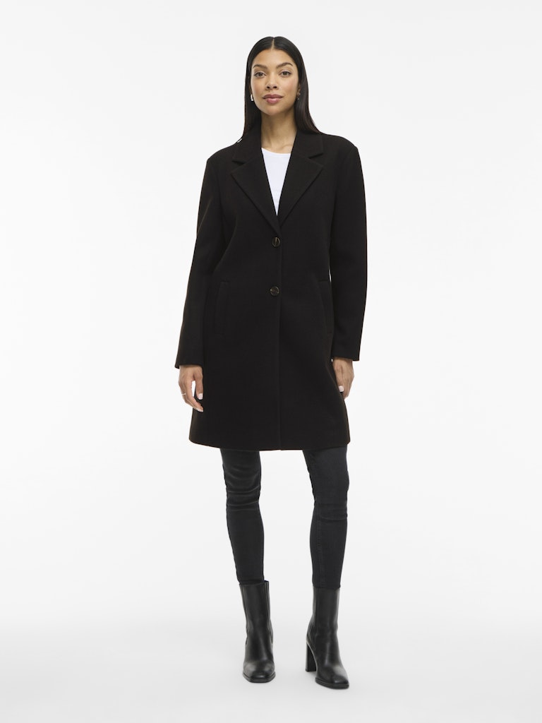 Vila Damen Mantel Black Beauty