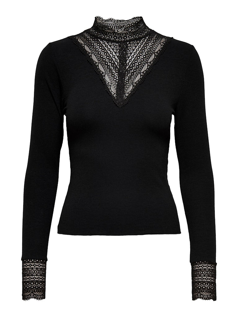 Only Damen Tops Black/Black Lac