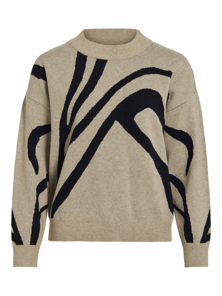 Vila Damen Pullover Natural Melange