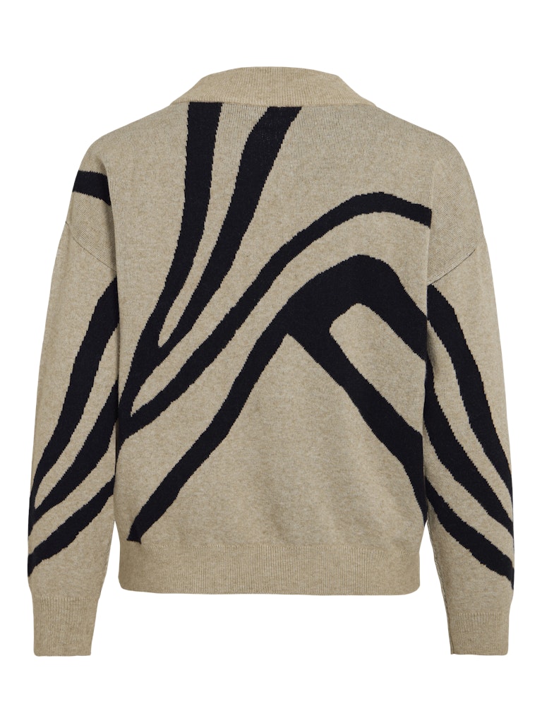 Vila Damen Pullover Natural Melange