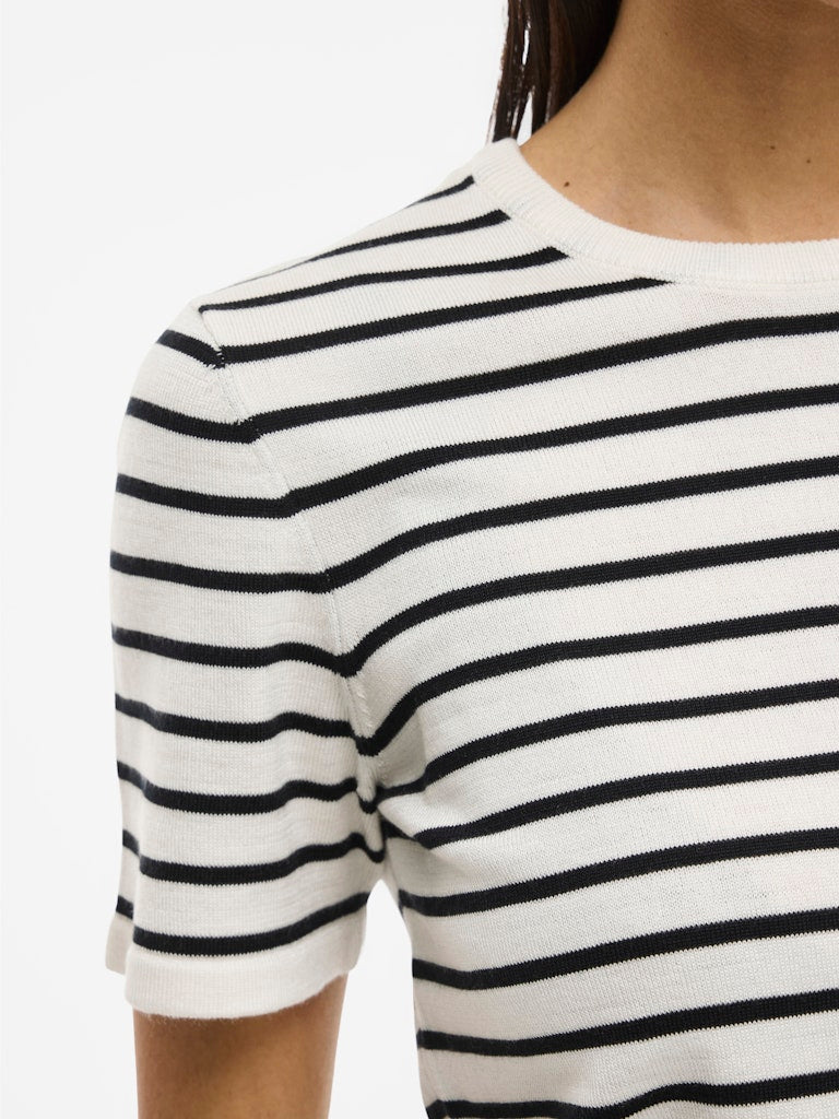 Vila Damen Pullover Cloud Dancer/Bl