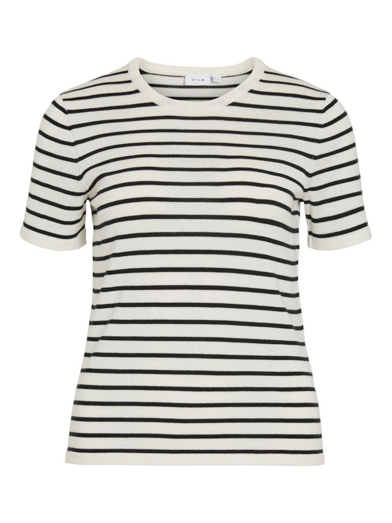 Vila Damen Pullover Cloud Dancer/Bl