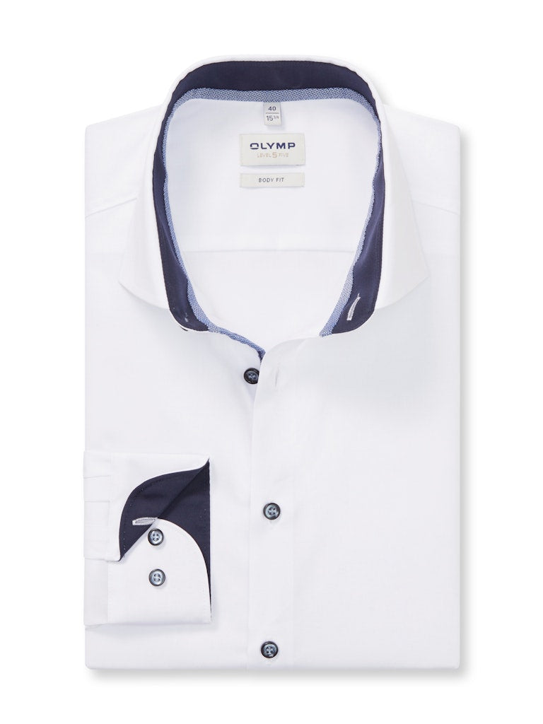 Olymp Herren Hemden lang  Weiss