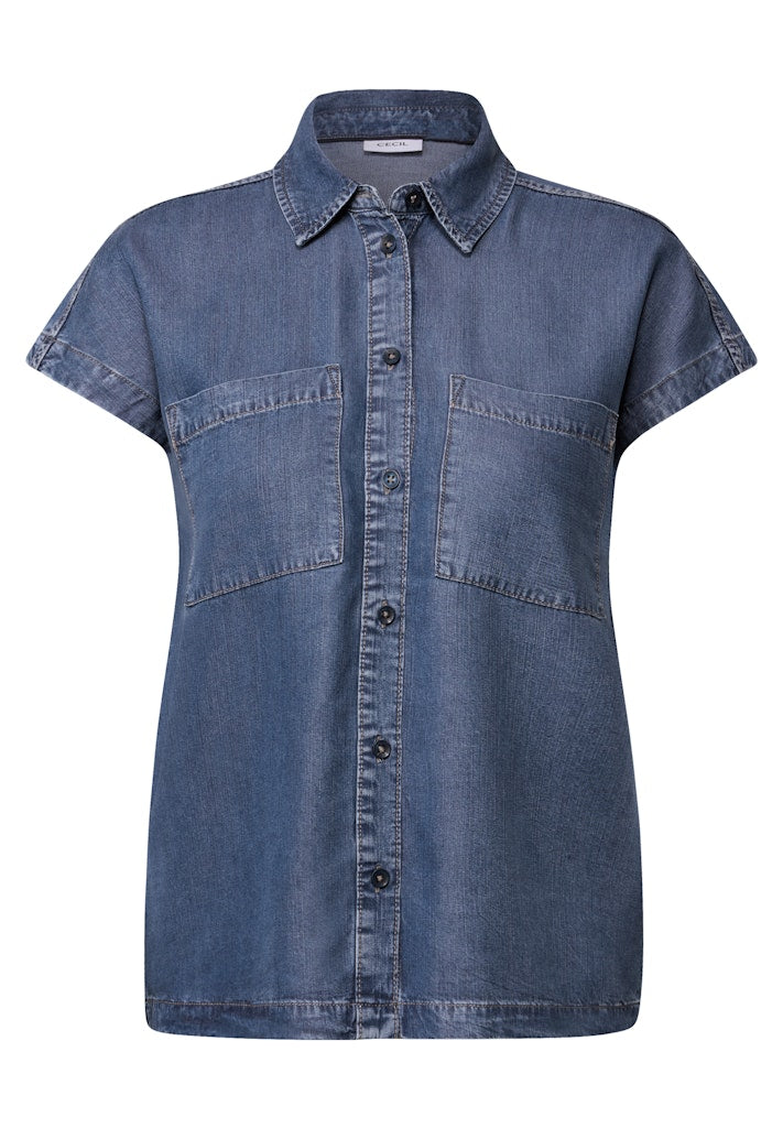 Cecil Damen Blusen  Mid Blue