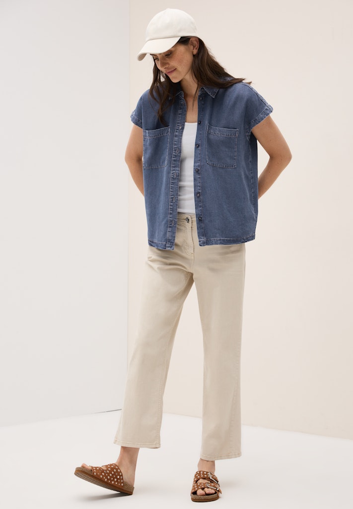 Cecil Damen Blusen  Mid Blue